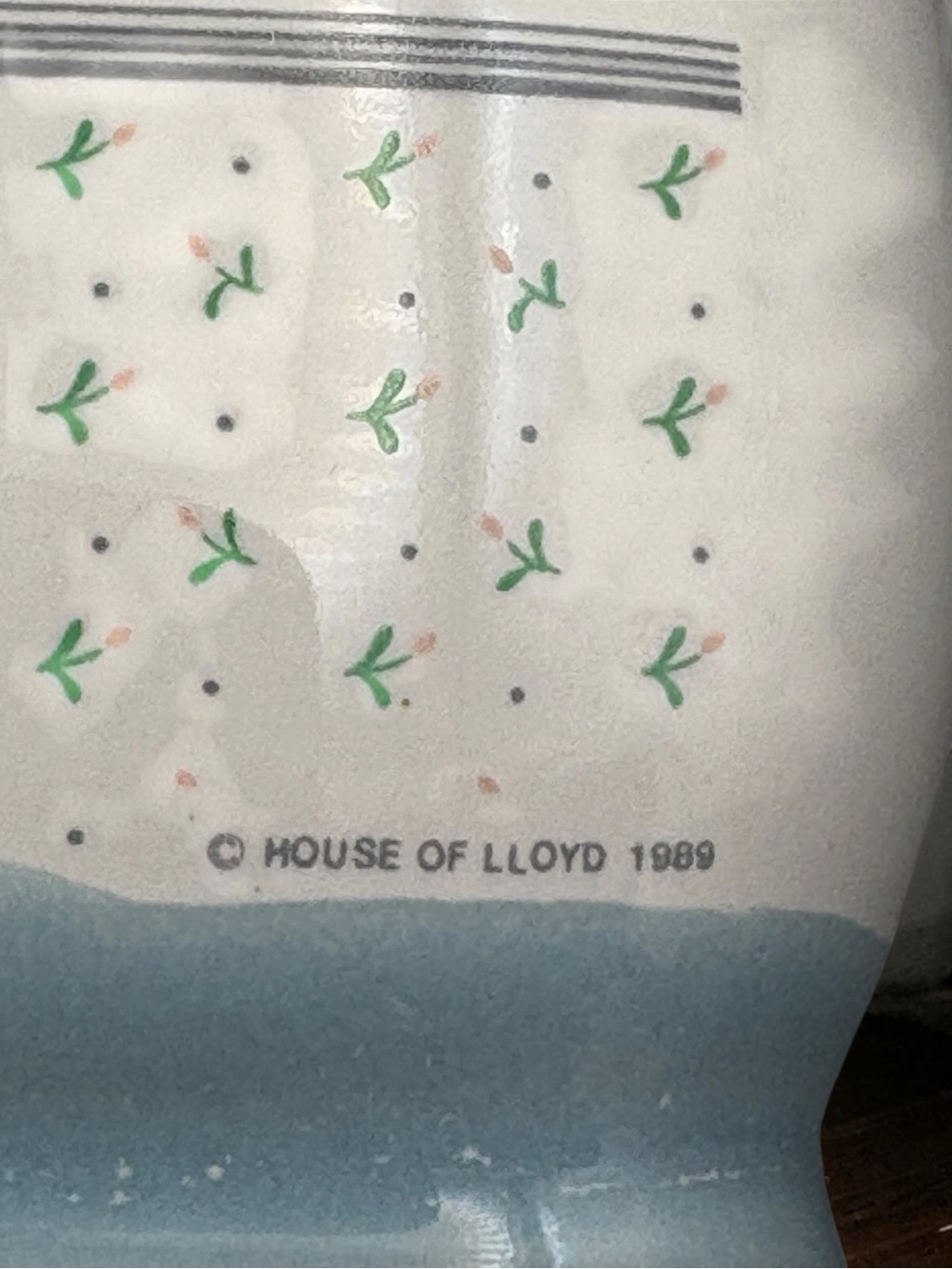 Vintage 1989 House Of Lloyd Floral Ceramic Napkin Holder Pink Iris Design EUC - Picture 12 of 14